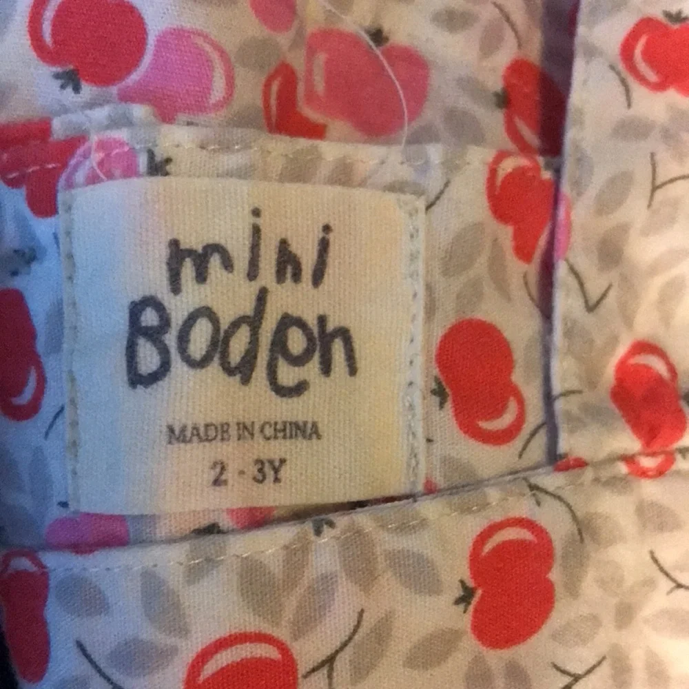 Mini Boden Girls' Blue Polka Dot Dress & Pink Cherry Print Romper
